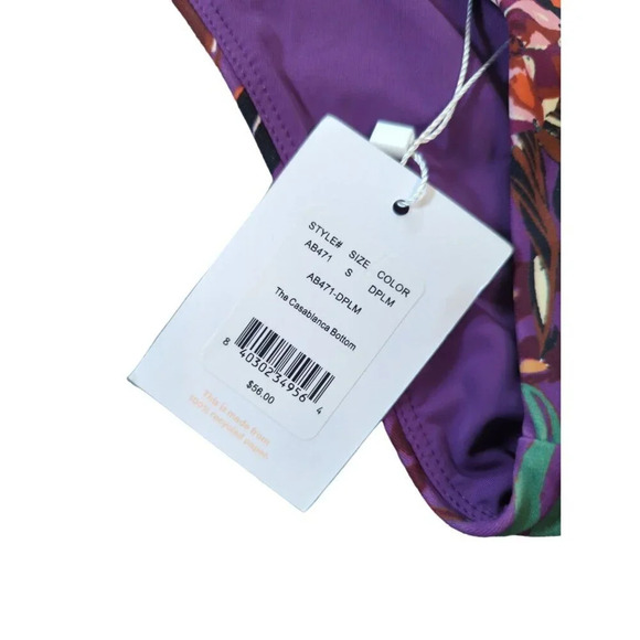 Andie Swim The Casablanca Bottom Dark Plum Eco Nylon Size Small - Picture 6 of 9